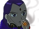 Raven smoking